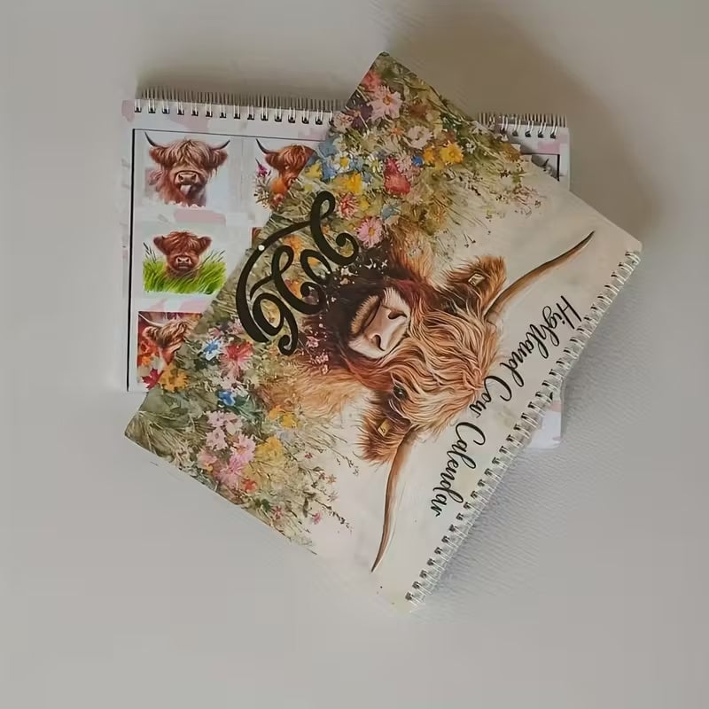 Highland Cow Calendar 2026