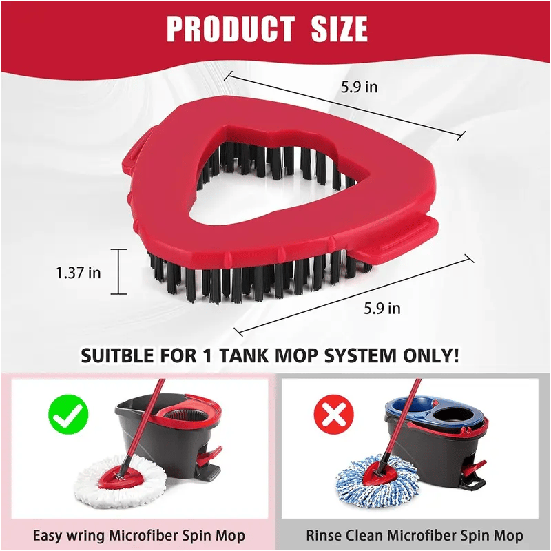 Triangular disc floor brush rotating mop head