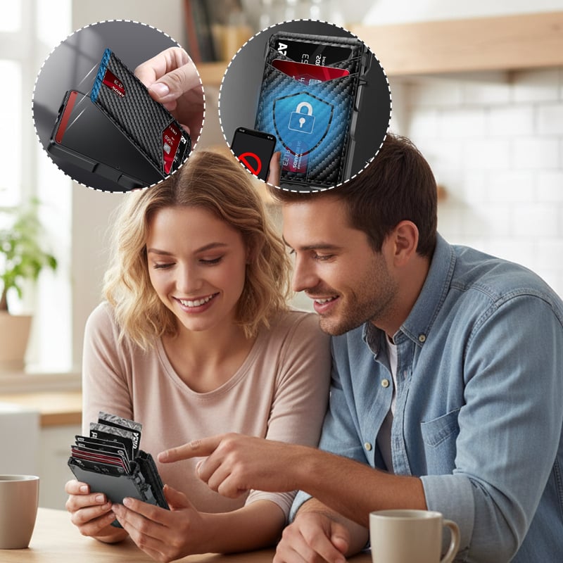 Anti-theft aluminum alloy card holder