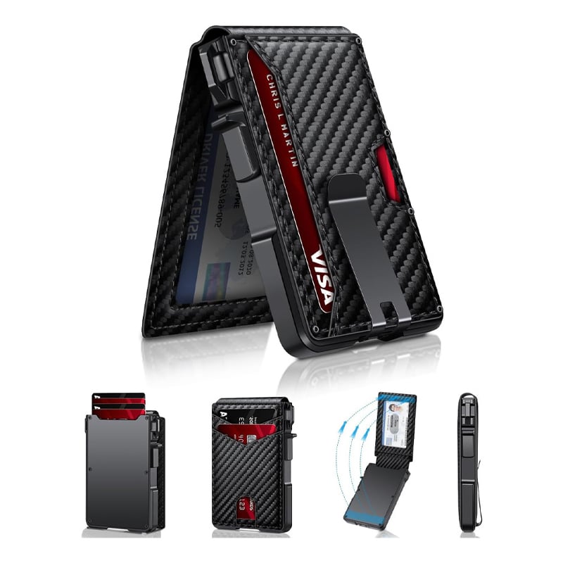 Anti-theft aluminum alloy card holder