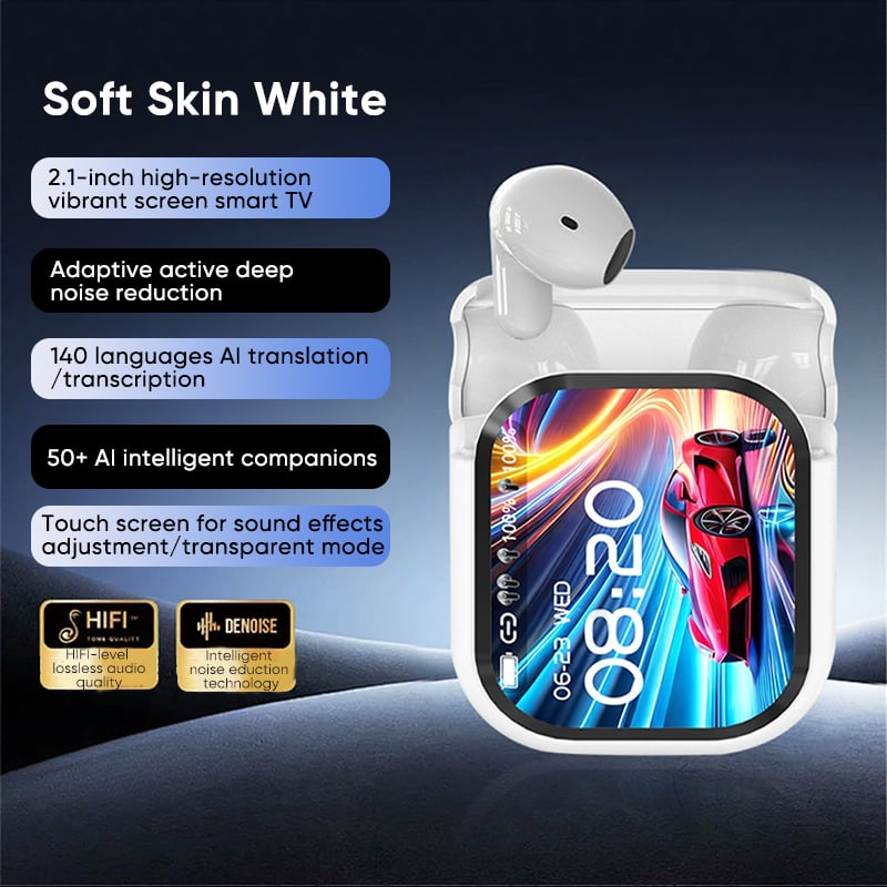 Color screen noise-canceling translation headphones