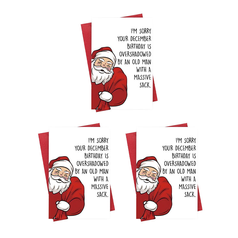 Cartoon Santa Claus Birthday Card