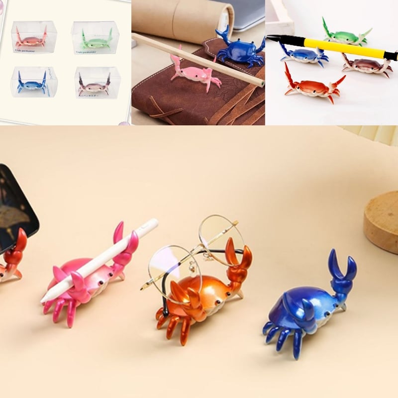 🦀 Crab Weightlifting Pen Holder