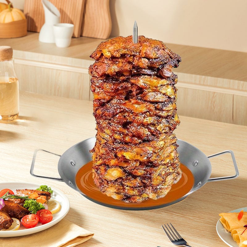 Stainless steel vertical screw grill pan