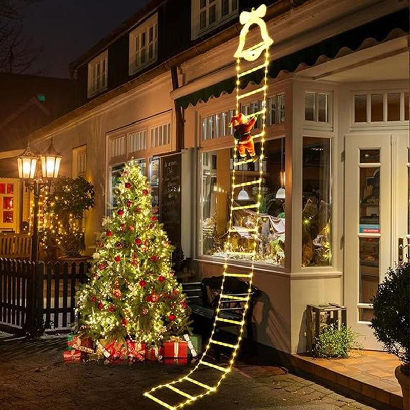Santa Claus LED Ladder Light