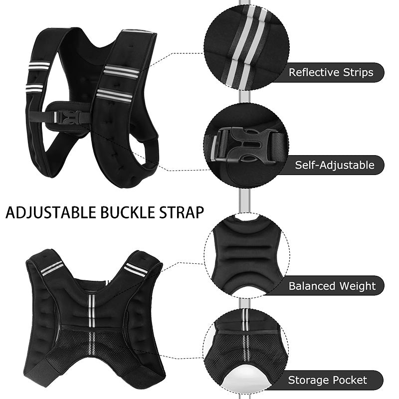 Weighted Vest with Reflective Stripe