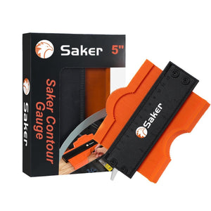 Saker® Contour Gauge Profile Tool -Precisely Copy Irregular Shape Duplicator - 5 INCH/120MM / ORANGE