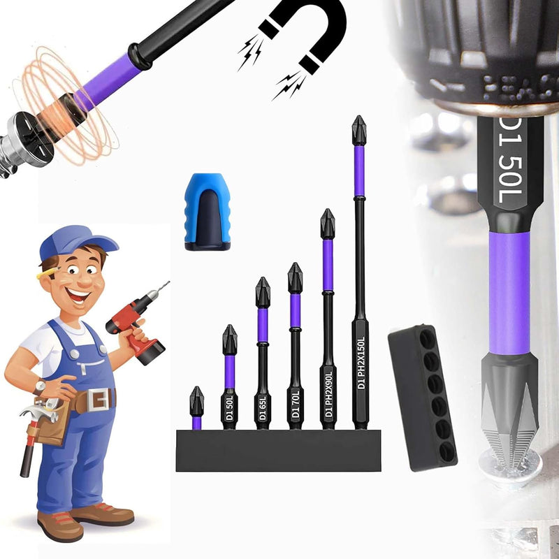 6 pieces Magnetic Shockproof Batch Bits