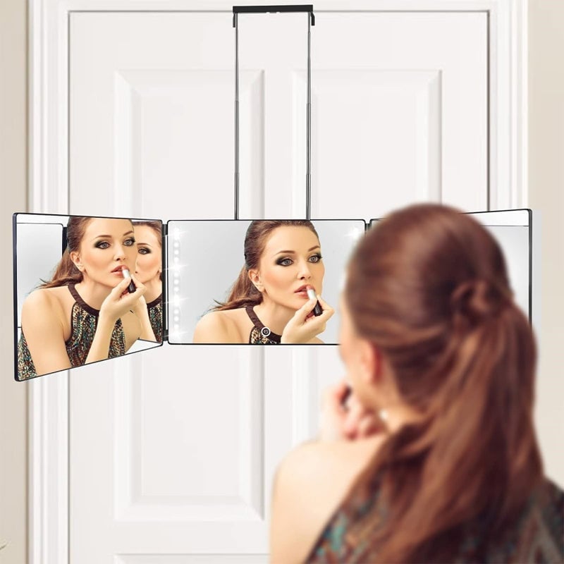 Expandable Tri-Fold Hanging Mirror