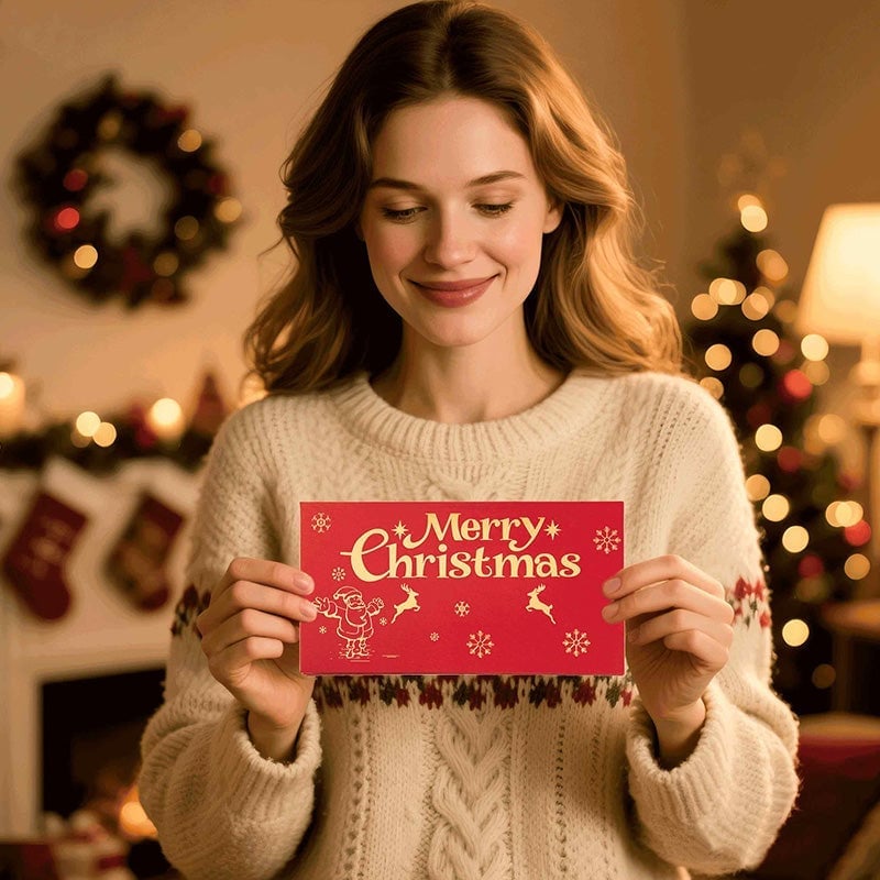 Sakerplus Foldable 6-Slot Christmas Red Envelope