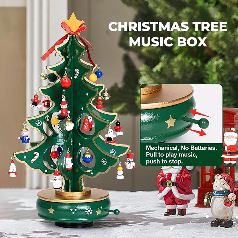 24 Days Countdown Calendar with Christmas Tree 24 PCS Ornaments
