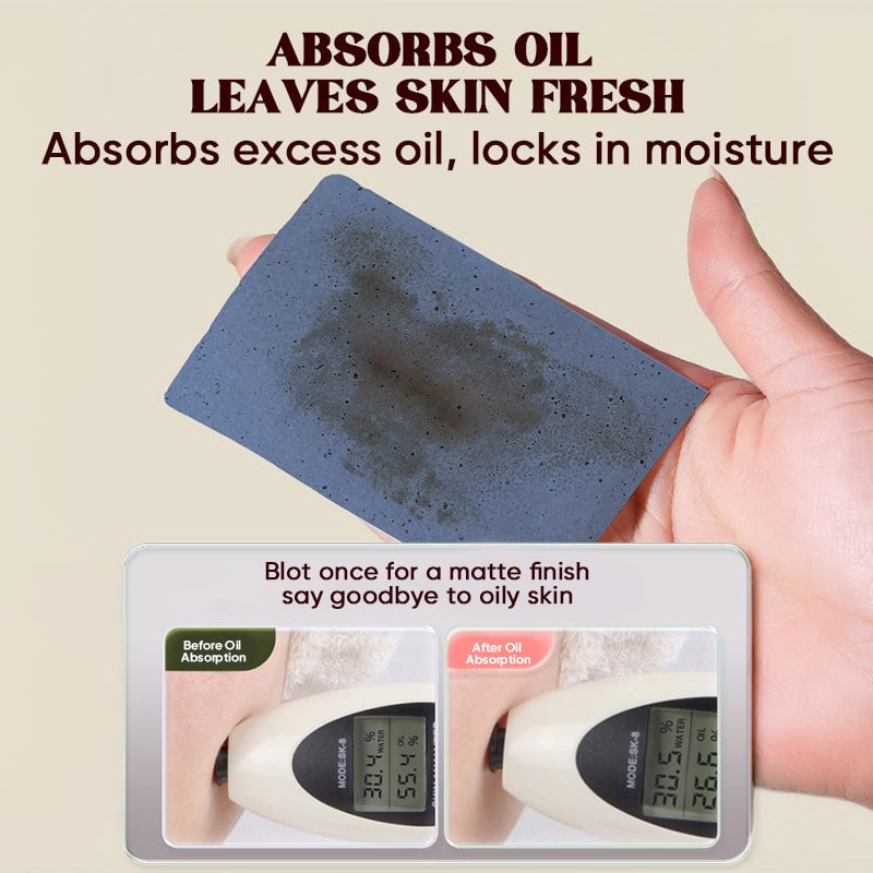 Oil Blotting Sheets for Face with Mirror & Puff
