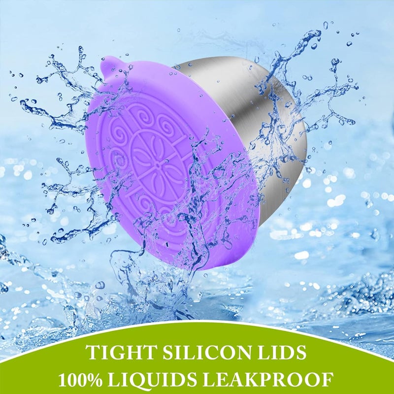 Stainless Steel Containers With Leakproof Silicone Lids