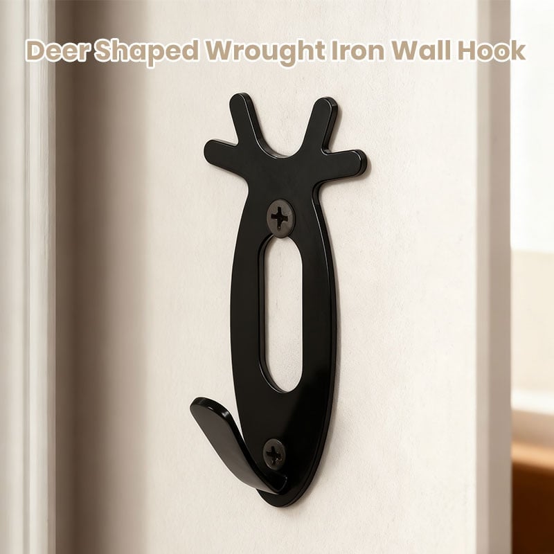 Deer Iron Wall Hook Decor