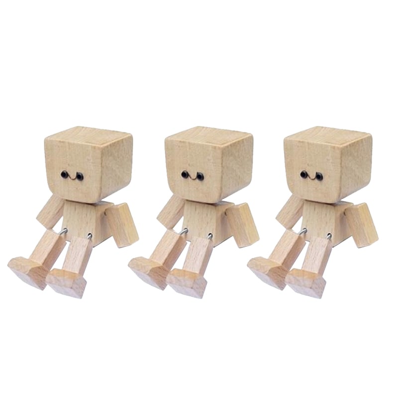 Shaking Wooden Man Figurine