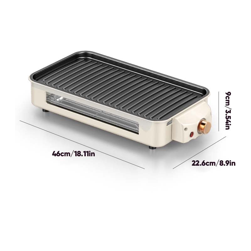Indoor Smokeless Grill, Non-Stick Cooking Removable Plate