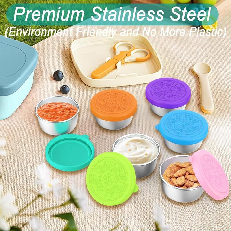 Stainless Steel Containers With Leakproof Silicone Lids