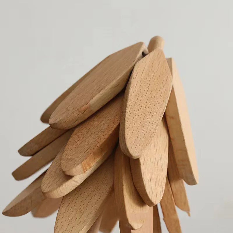 👍A tree Solid Wood Insulation Placemat