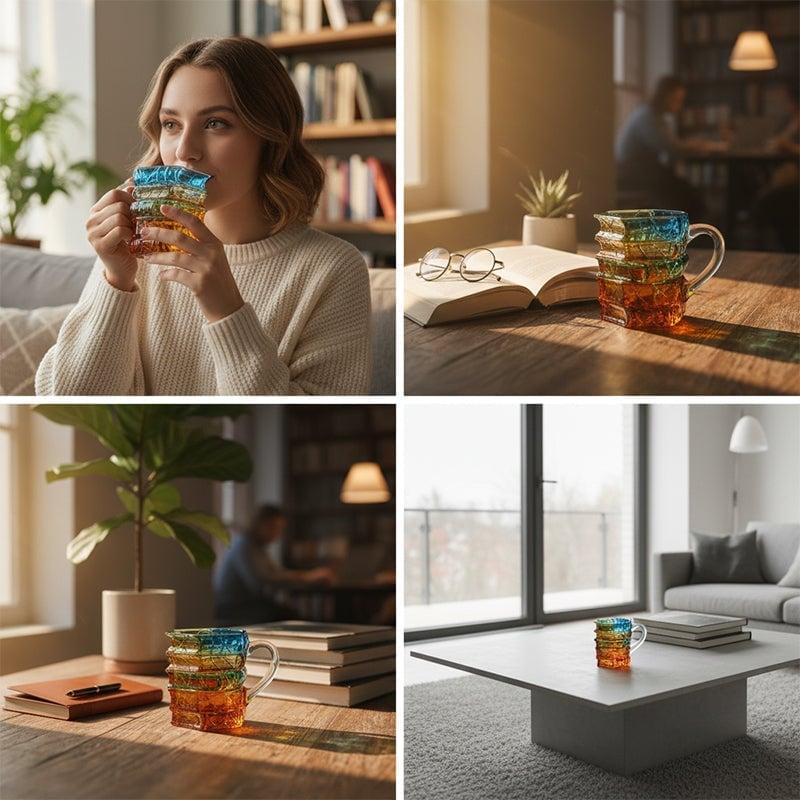 Hand-painted Book Coffee Cup