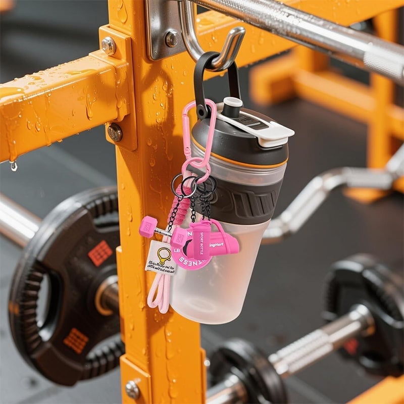 Creative Mini Gym Barbell Plate Keychain