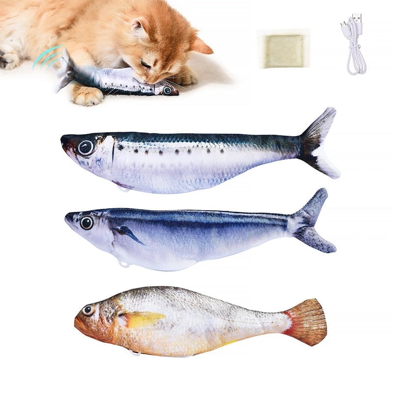 Bite-Sized Realistic Flopping Fish Cat Toys