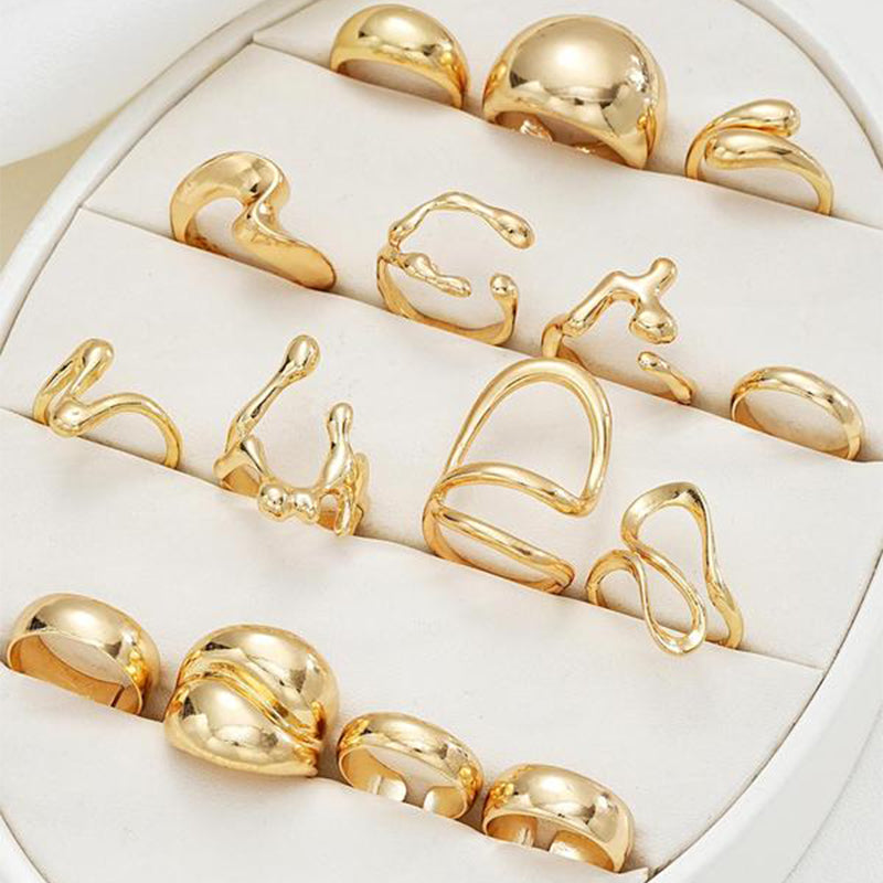 Geometric Adjustable Ring Set