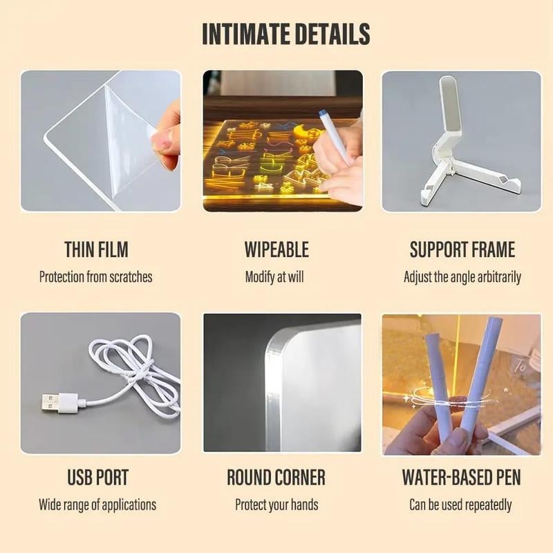 Sakerplus LED Note Board with Colors