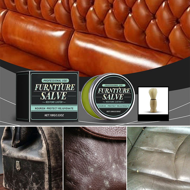 Furniture Salve for Leather - Polisher, Moisturizer, and Restorer for Couches and Furniture
