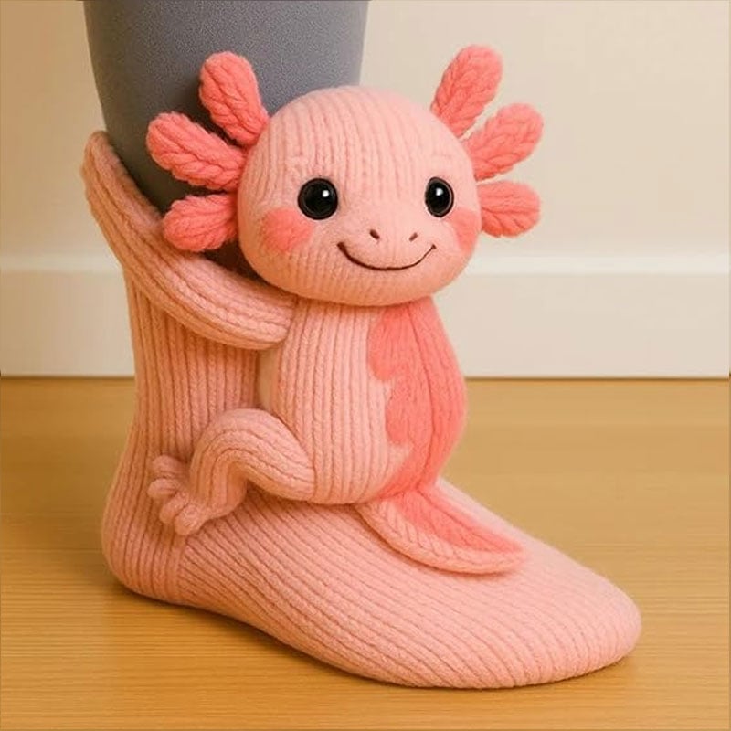 3D Knitted Animal Socks