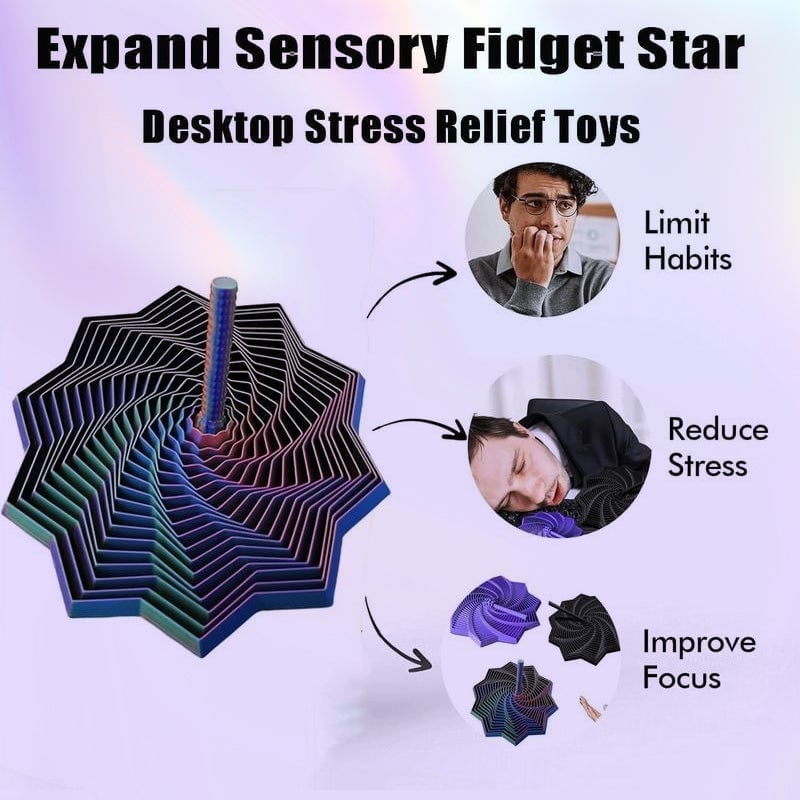 3D Printed Handheld Star Sensory Fidget Toy