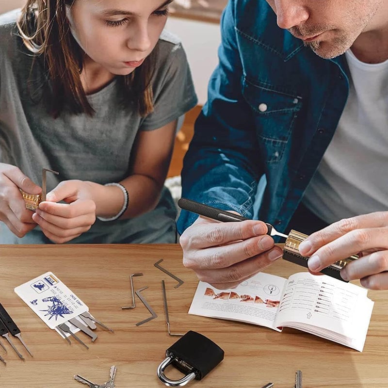 37-Piece Waterproof Lock Pick Set with Stainless Steel Keys