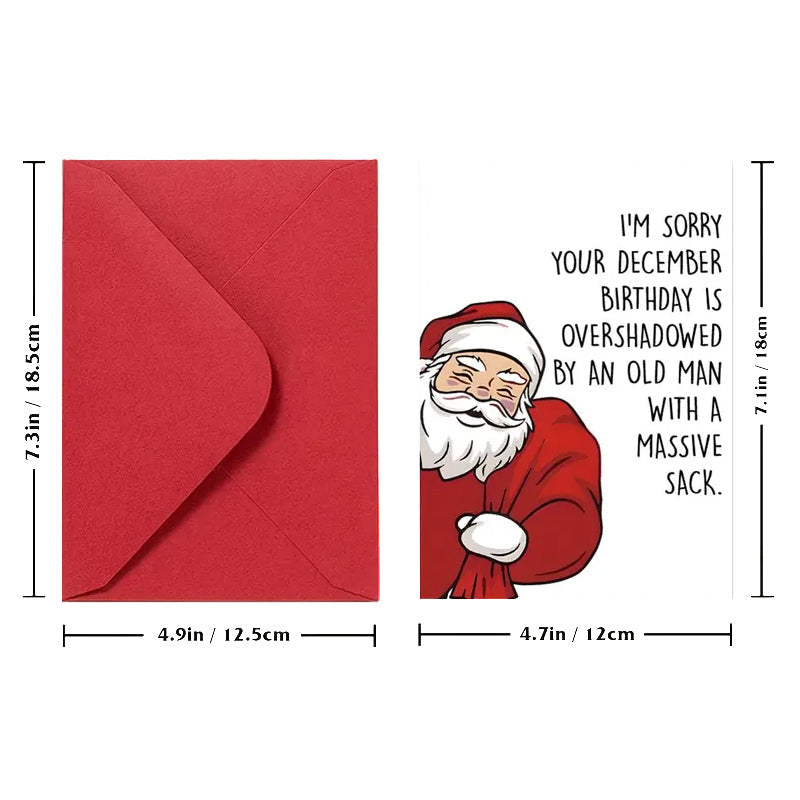 Cartoon Santa Claus Birthday Card