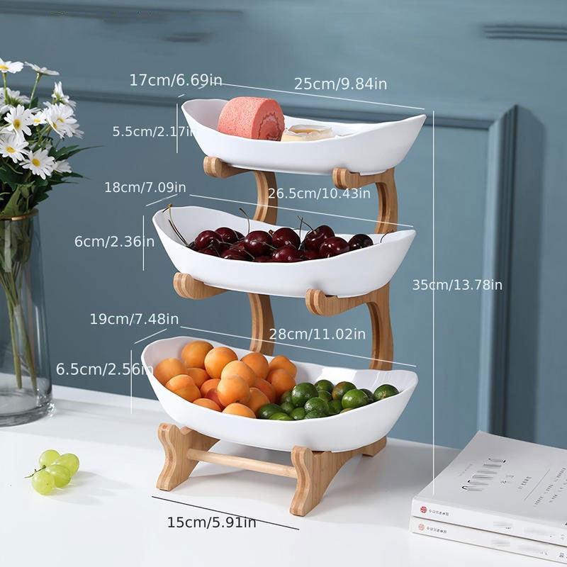 Creative Modern Three-Layer Fruit Plate
