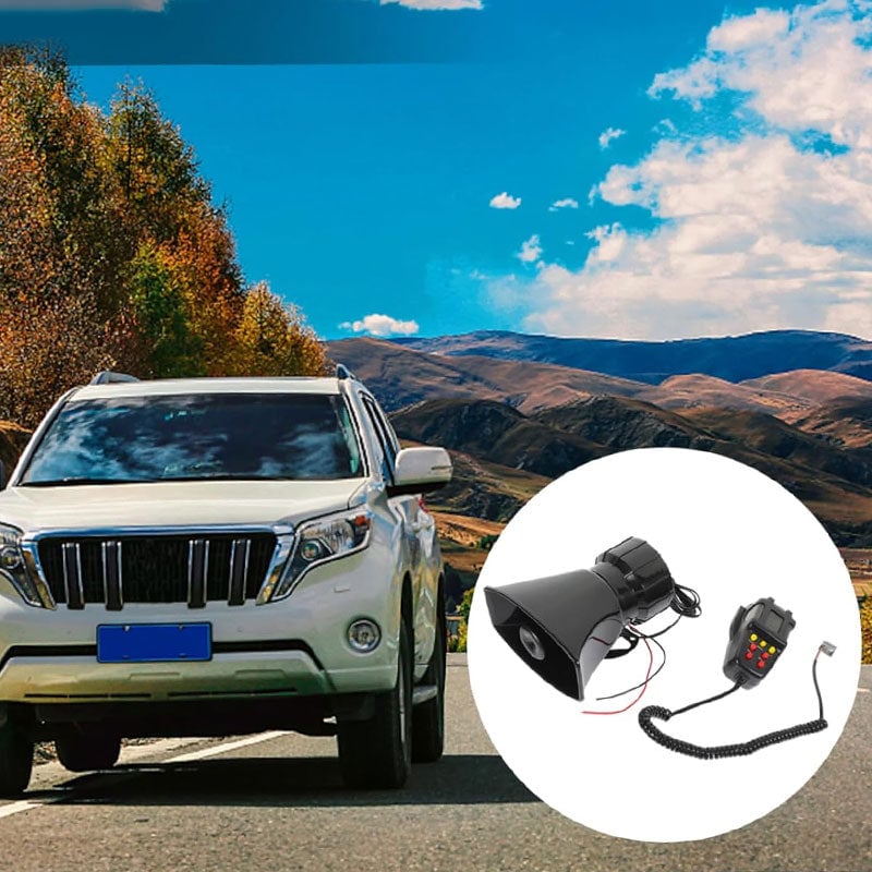 7 Tone Sound Mic PA Speaker Car Horn