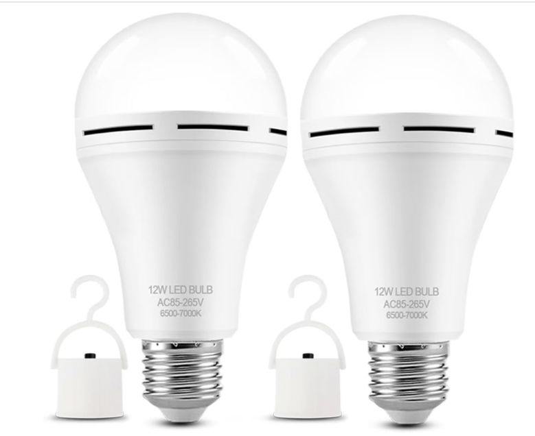 Emergency Rechargeable LED Light Bulbs 4pack