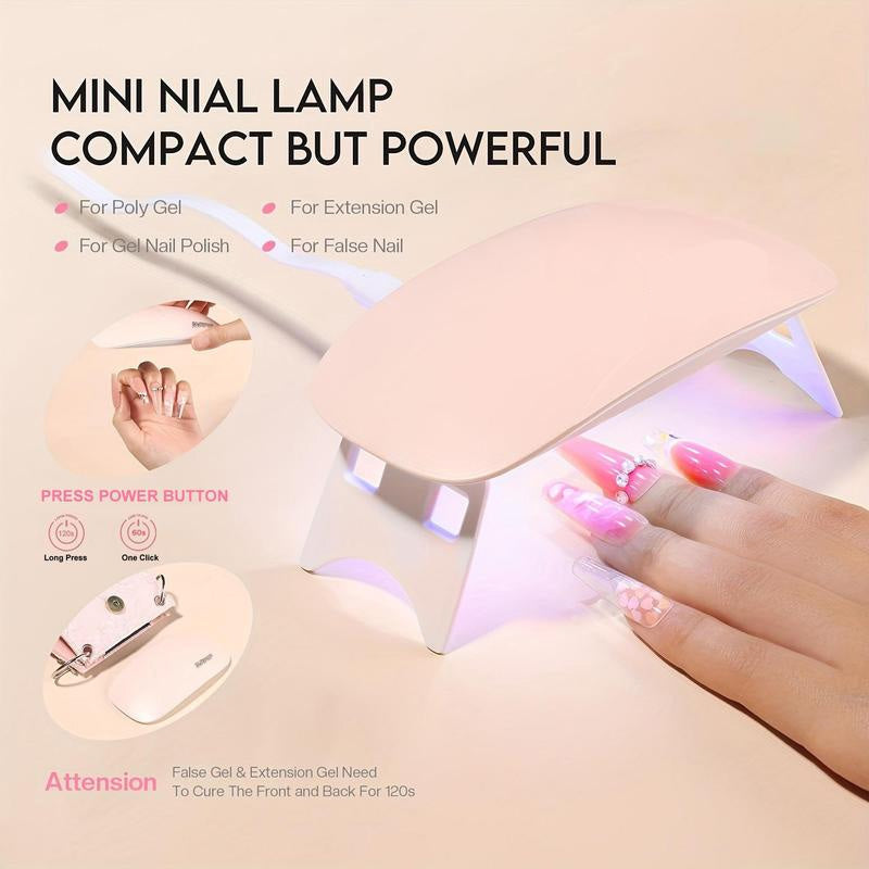 Long-lasting Poly Nail Gel Kit with UV Lamp