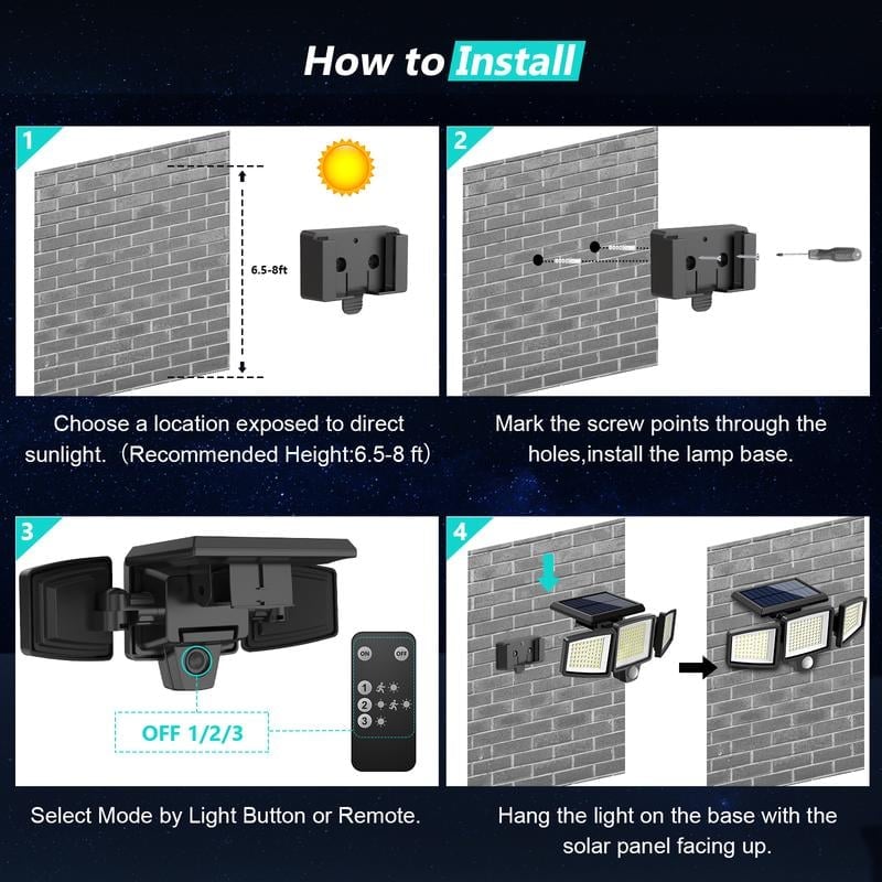 Sakerplus Solar Outdoor Lights