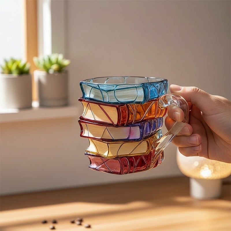 Hand-painted Book Coffee Cup-2