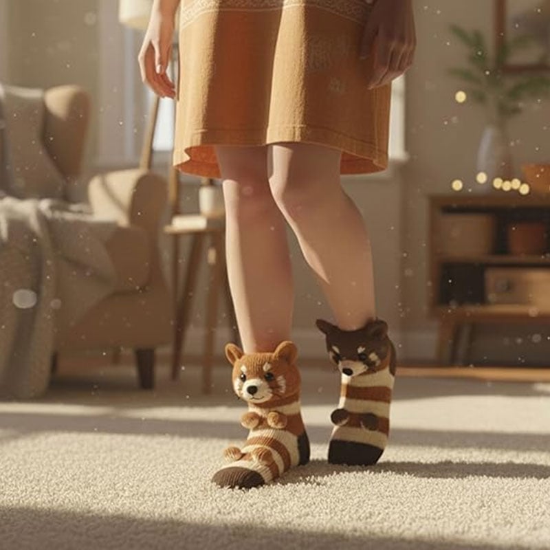 3D Knitted Animal Socks