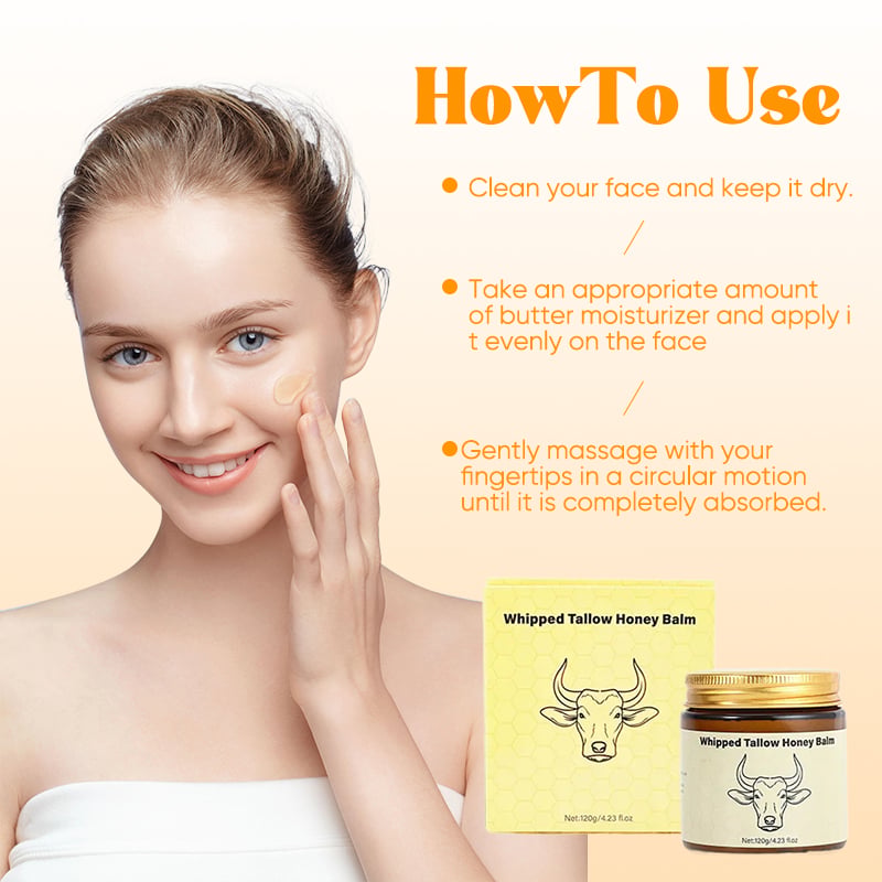 Whipped Grass-Fed Beef Tallow Honey Balm