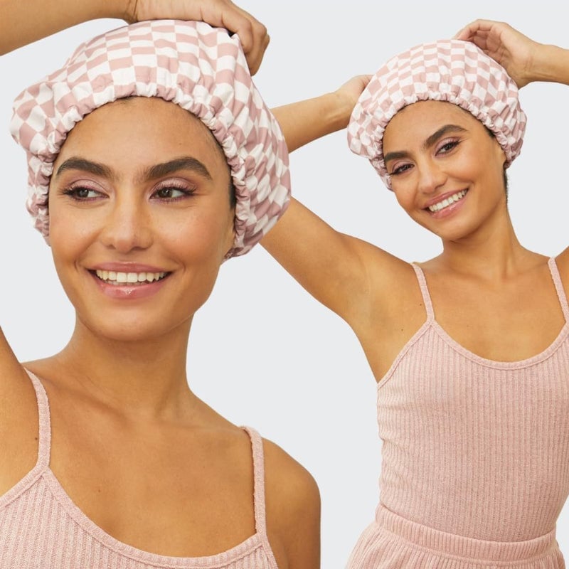 Sakerplus® Satin Lined Luxury Shower Cap