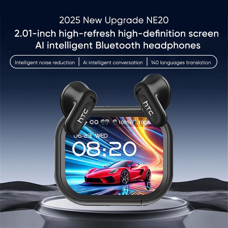 Color screen noise-canceling translation headphones