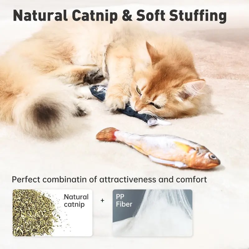 Bite-Sized Realistic Flopping Fish Cat Toys