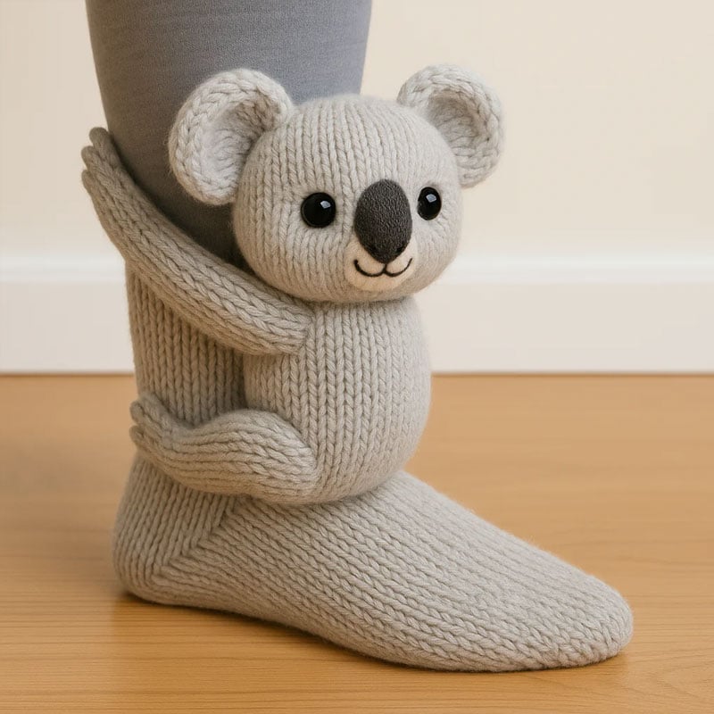3D Knitted Animal Socks