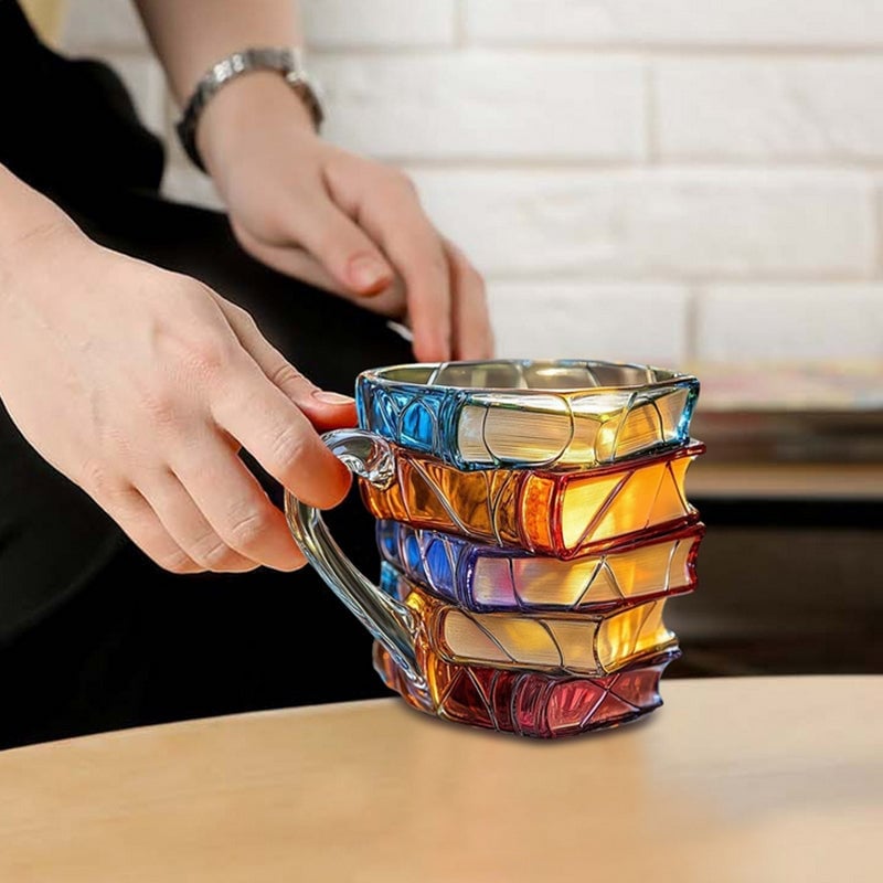 Hand-painted Book Coffee Cup