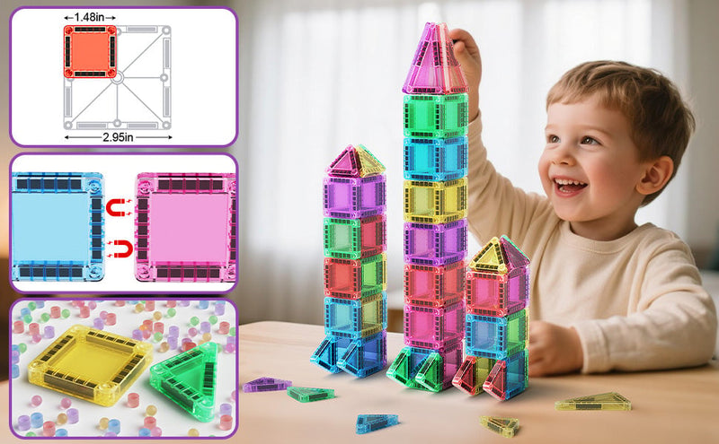 Magnetic Tiles Building Blocks Set - t