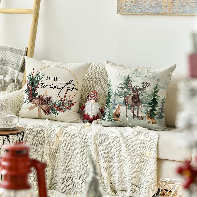 American Christmas Decorative Pillow Covers