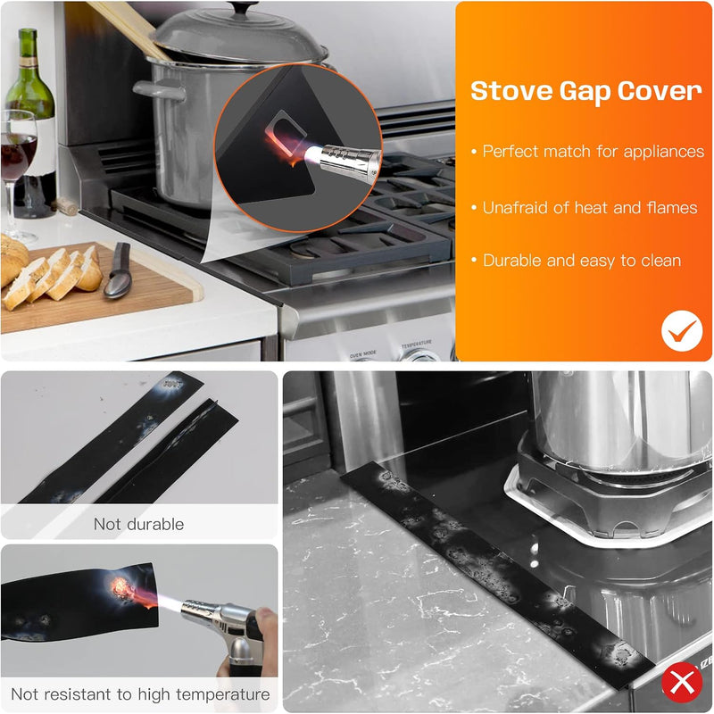 Stove Gap Covers Stainless Steel (2 pcs)