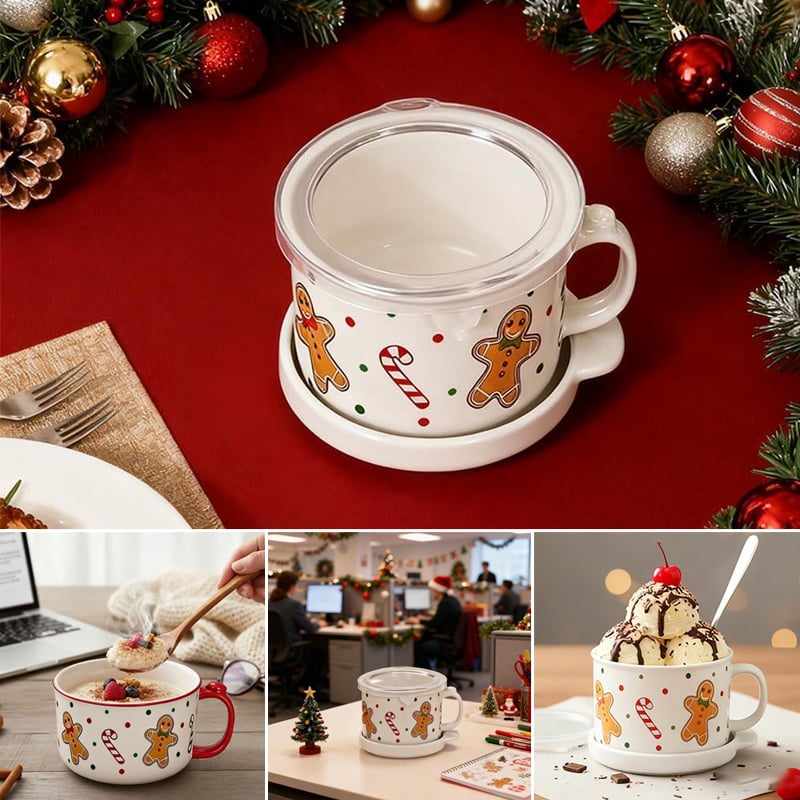Ceramic Coffee Cup and Saucer Set (Set of 4)
