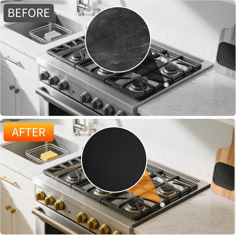 Stove Gap Covers Stainless Steel (2 pcs)